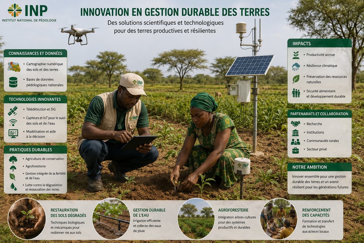 Infographie de l'INP sur l'innovation en gestion durable des terres